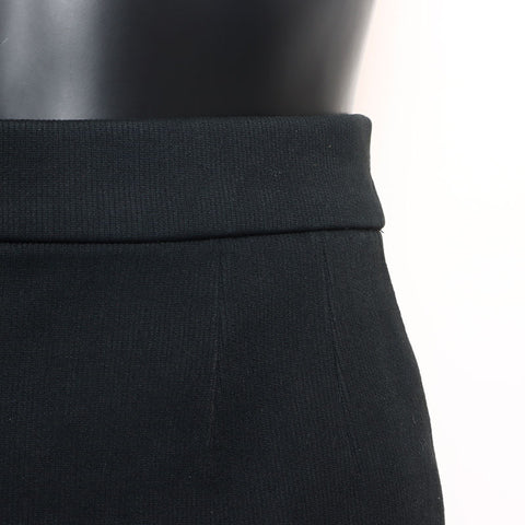 CHANEL Size:36 1990s cotton camellia button skirt setup black WS11786