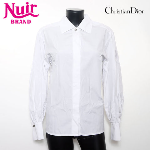 Christian Dior Size:M Logo Long sleeve shirt white WS11787
