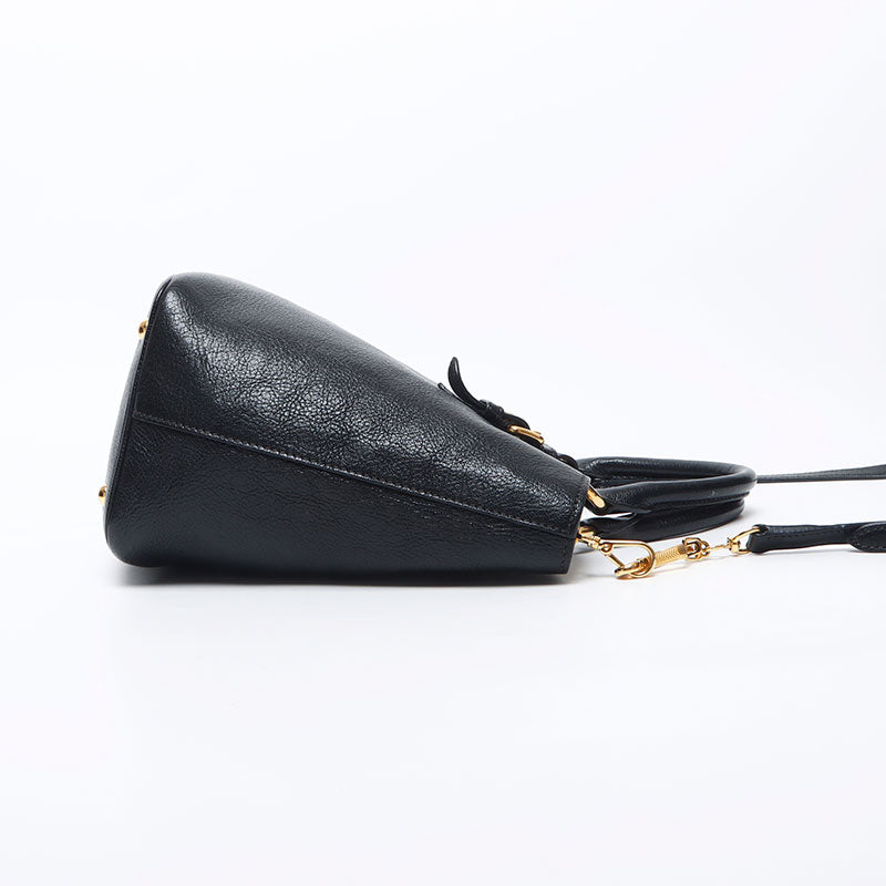 ミュウ ミュウ Miu Miu レザー 2way ショルダーバッグ ブラック