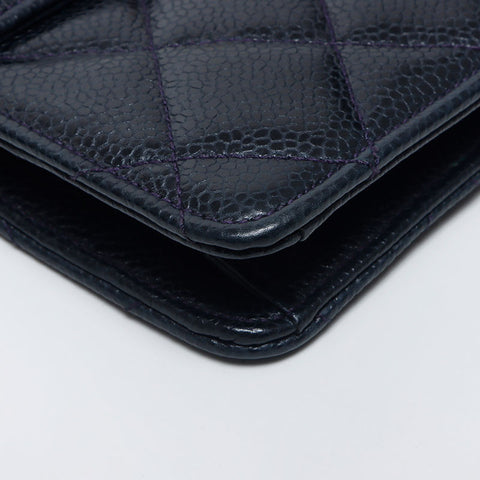 Chanel Mini Cabiskin Matelasse连锁肩袋海军WS11791