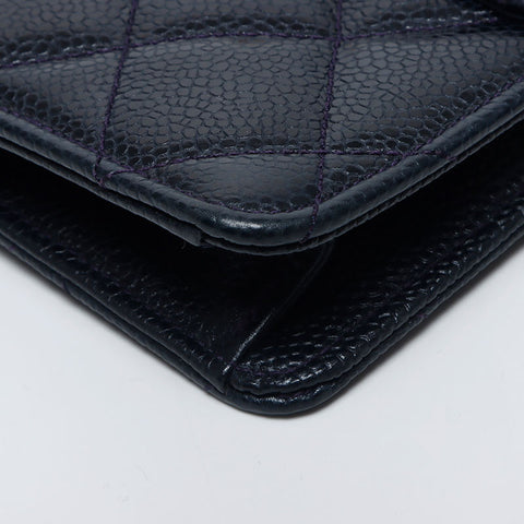 Chanel Mini Cabiskin Matelasse连锁肩袋海军WS11791