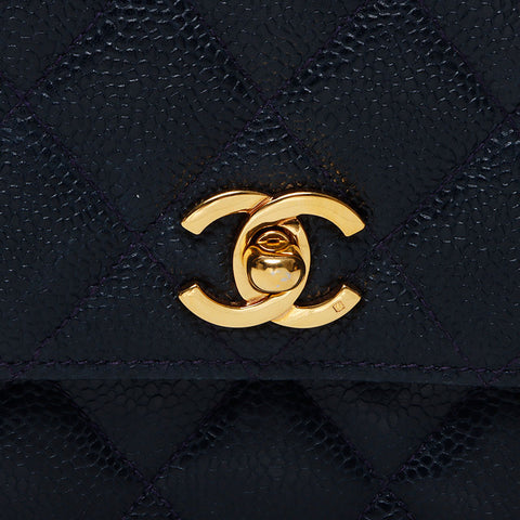 Chanel Mini Cabiskin Matelasse连锁肩袋海军WS11791