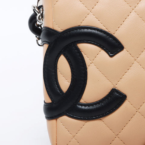 香奈儿（Chanel Cambon）线pochette 8号肩袋米色WS11796