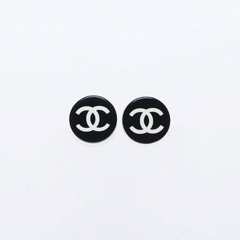 Chanel Chanel05p 2005 Coco Mark圆形耳环黑色WS11799