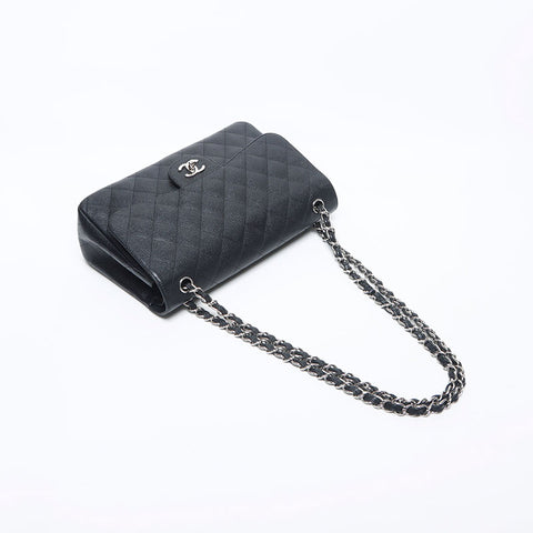 シャネル CHANEL マトラッセ 30 シルバー金具 キャビアスキン 15番台 2011-2012 ショルダーバッグ ブラック WS11806