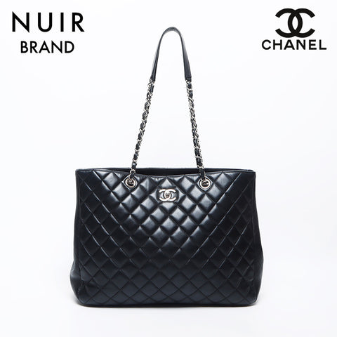 シャネル CHANEL マトラッセ シルバー金具 チェーン トートバッグ ブラック WS11807