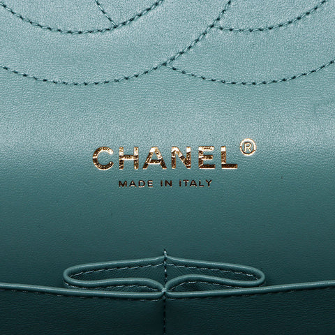 Chanel Matelasse 30 IC双挡块双链双链肩袋绿色WS11808