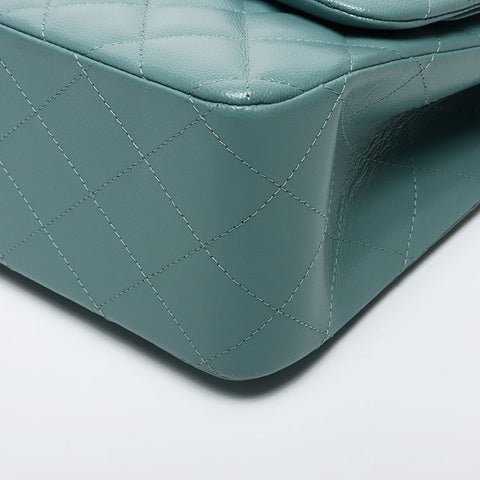 Chanel Matelasse 30 IC双挡块双链双链肩袋绿色WS11808