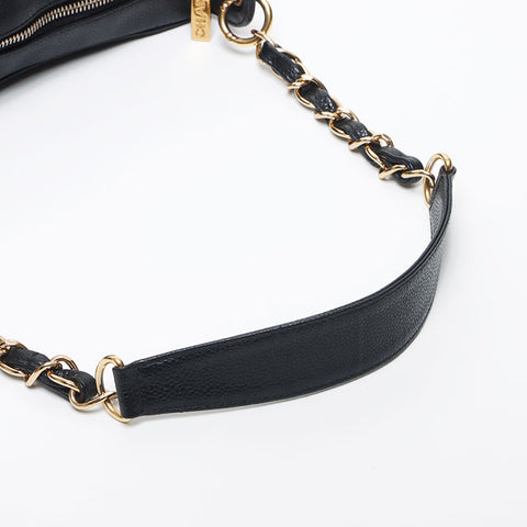 Chanel Chanel Deka Coco Mark Matelasse肩带黑色WS11810