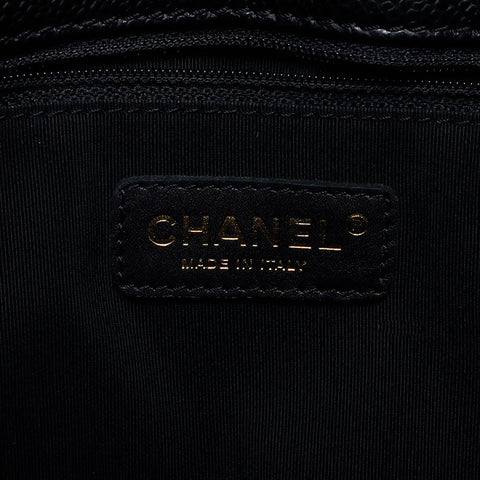 Chanel Chanel Deka Coco Mark Chain Tote Bag Black WS11811