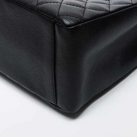 Chanel Chanel Deka Coco Mark Chain Tote Bag Black WS11811