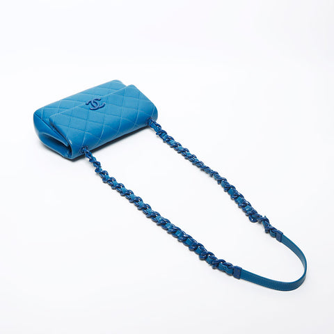 Chanel Caviar Skin Number 30 Shoulder Bag Blue WS11814