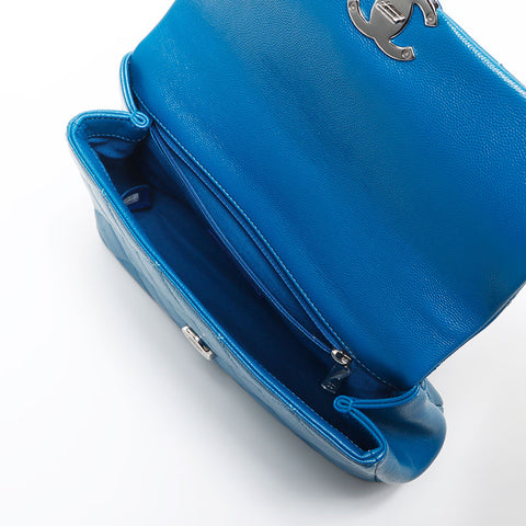 Chanel Caviar Skin Number 30 Shoulder Bag Blue WS11814