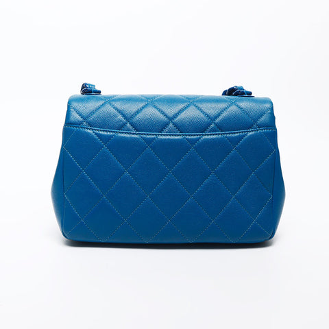 CHANEL Caviar Skin 30s Shoulder Bag blue WS11814