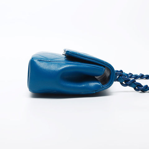 CHANEL Caviar Skin 30s Shoulder Bag blue WS11814