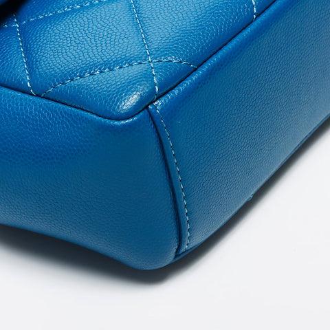 CHANEL Caviar Skin 30s Shoulder Bag blue WS11814