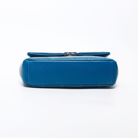 Chanel Caviar Skin Number 30 Shoulder Bag Blue WS11814
