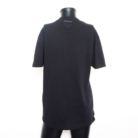 プラダ PRADA Size:S コットン Vネック 半袖Ｔシャツ ブラック WS11820