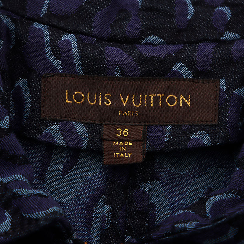Louis Vuitton LOUIS VUITTON Size:36 Leopard Zip-Up Cotton Dress