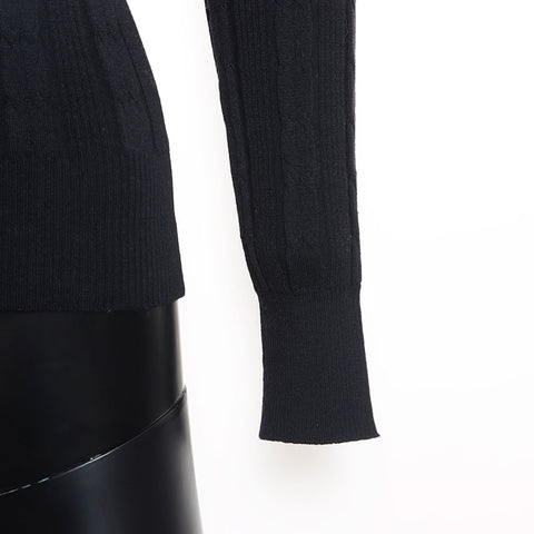Louis Vuitton Louis Vuitton Größe: XS Charmed Cashmere High Neck Strick Schwarz WS11827