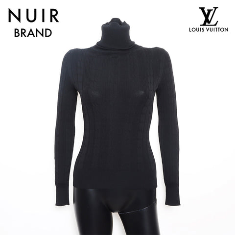 Louis Vuitton Louis Vuitton Größe: XS Charmed Cashmere High Neck Strick Schwarz WS11827