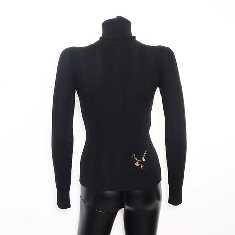 Louis Vuitton Louis Vuitton Größe: XS Charmed Cashmere High Neck Strick Schwarz WS11827