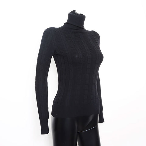 Louis Vuitton Louis Vuitton Größe: XS Charmed Cashmere High Neck Strick Schwarz WS11827