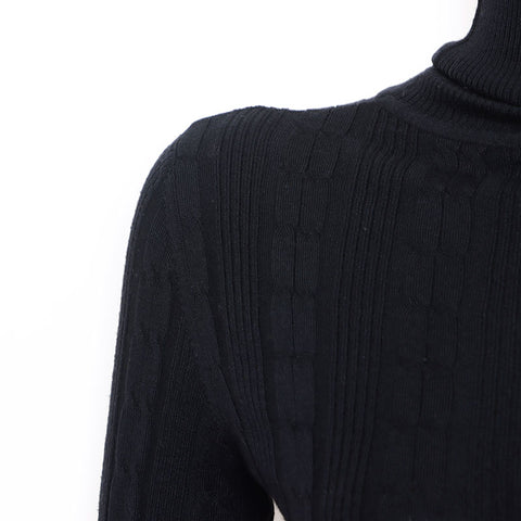 Louis Vuitton Louis Vuitton Größe: XS Charmed Cashmere High Neck Strick Schwarz WS11827