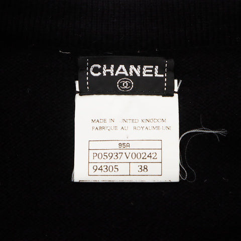 シャネル CHANEL Size:38 カシミア ココボタン 95A 1995s セットアップ ブラック WS11838