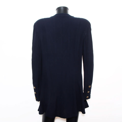 Chanel Chanel Wool Coco Button Taille: 42 93p 1993 One Piece Navy WS11844