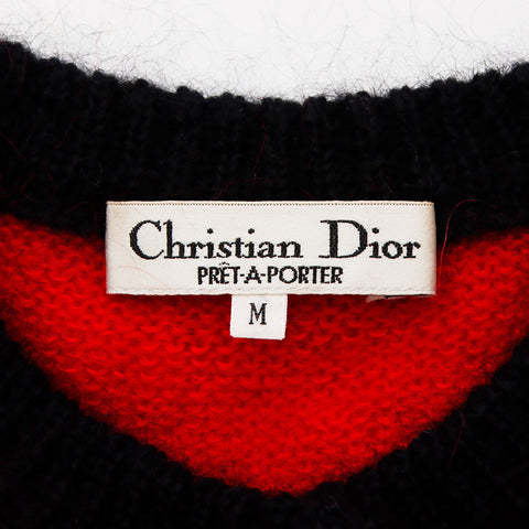 Christian Dior Christian Dior Taille: M Cardigan des années 1990 Black rouge WS11845