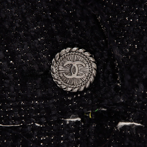 Chanel Chanel Größe: 34 Tweed Coco Button 07p 2007 Jacke Navy WS11858