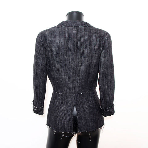 Chanel CHANEL Size:34 Tweed Coco Button 07P 2007 Jacket Navy WS11858