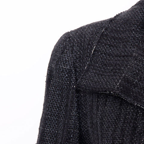 Chanel Chanel Größe: 34 Tweed Coco Button 07p 2007 Jacke Navy WS11858