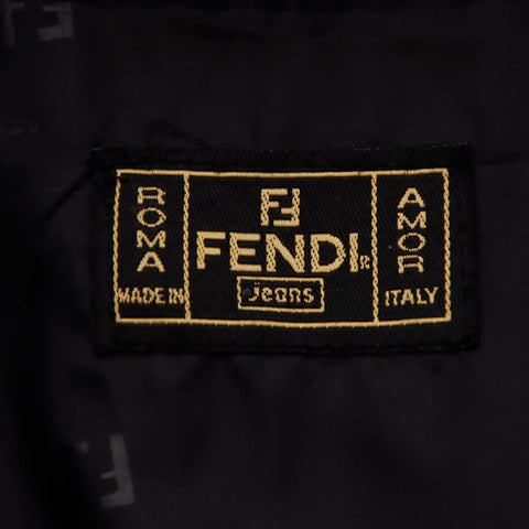 Fendi Fendi Zucca腰带1980-1990S外套黑色WS11859