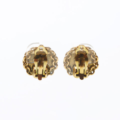 Chanel Chanel Cocomark 95p 1995 boucles d'oreilles rondes Gold WS11862