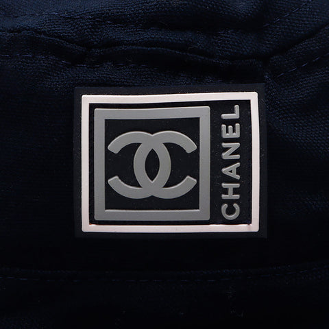CHANEL Bucket Hat Size:M Sports Line COCO Mark hat Navy WS11871