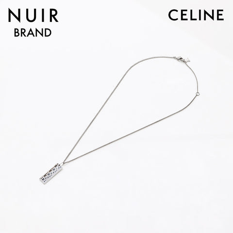 Céline Céline Collier de plaque de logo argent WS11887