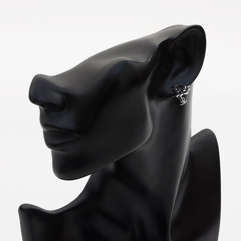 クリスチャンディオール Christian Dior ロゴ イヤリング シルバー