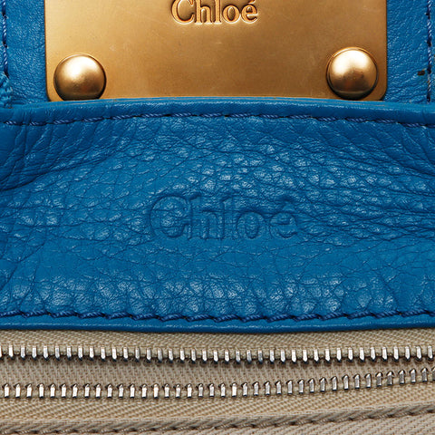 クロエ Chloe パディントン レザー ハンドバッグ ブルー WS11895