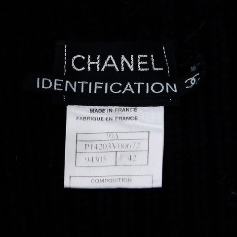 Taille de Chanel: 42 99a 1999 tricot noir WS11902