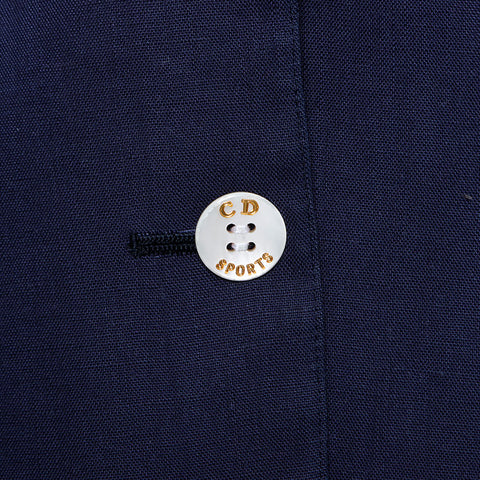 基督教Dior尺寸：S量身定制的徽标补丁夹克海军WS11903