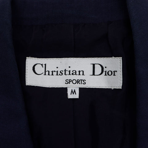 基督教Dior尺寸：S量身定制的徽标补丁夹克海军WS11903