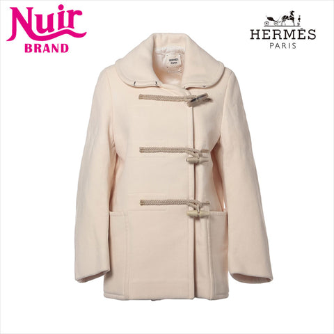 HERMES Size:36 Duffle coat coat Ivory WS11904