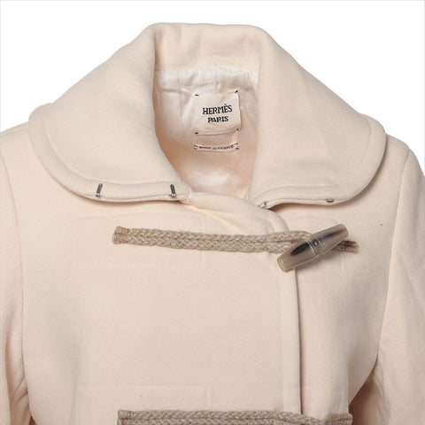 HERMES Size:36 Duffle coat coat Ivory WS11904