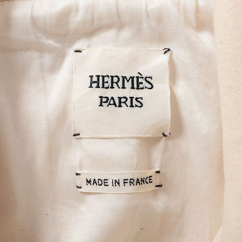HERMES Size:36 Duffle coat coat Ivory WS11904