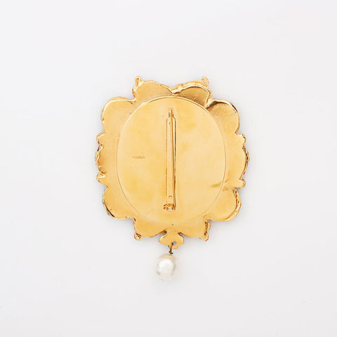 シャネル CHANEL エナメル ペンダント ロケット ブローチ マルチカラー WS11914