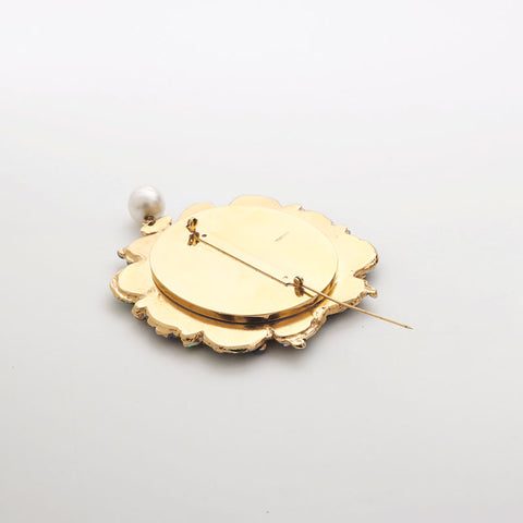 シャネル CHANEL エナメル ペンダント ロケット ブローチ マルチカラー WS11914