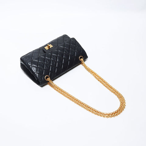 Chanel Chanel Matelasse Double Flap 2.55连锁肩袋黑色WS11915