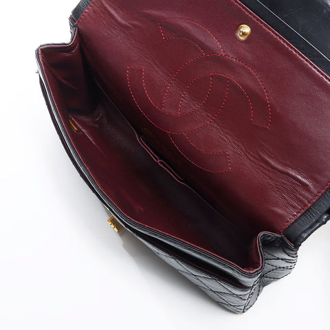 Chanel Chanel Matelasse Double Flap 2.55连锁肩袋黑色WS11915